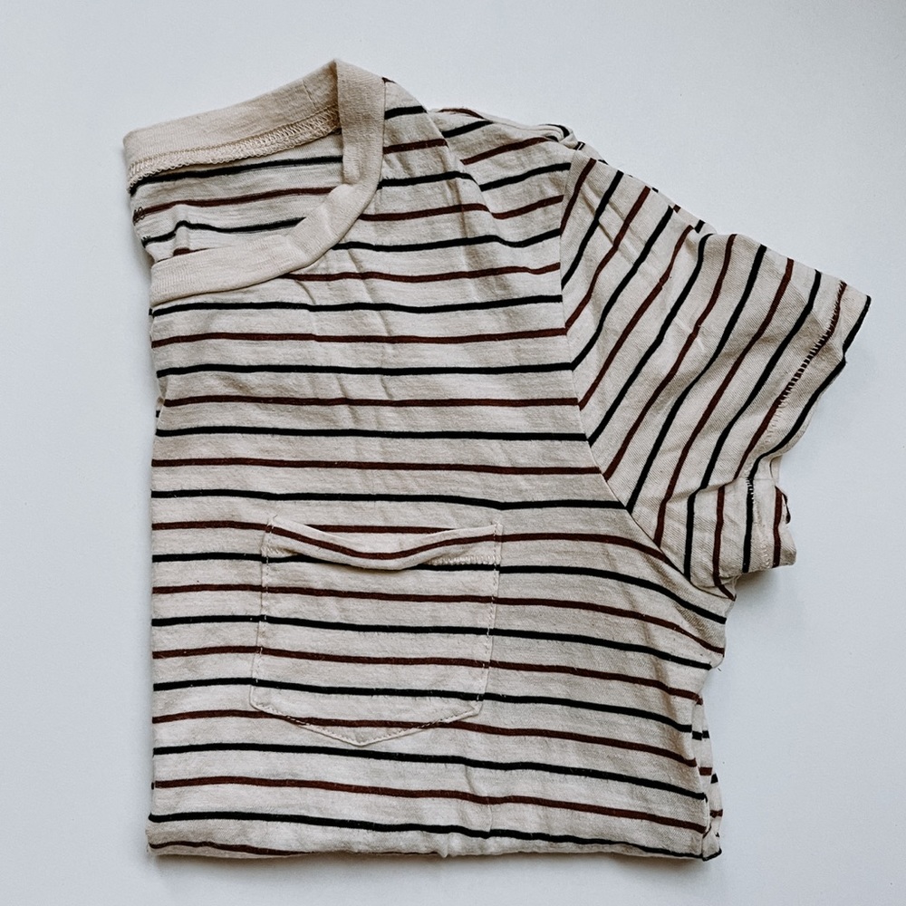 Madewell striped scoop neck tee size s
